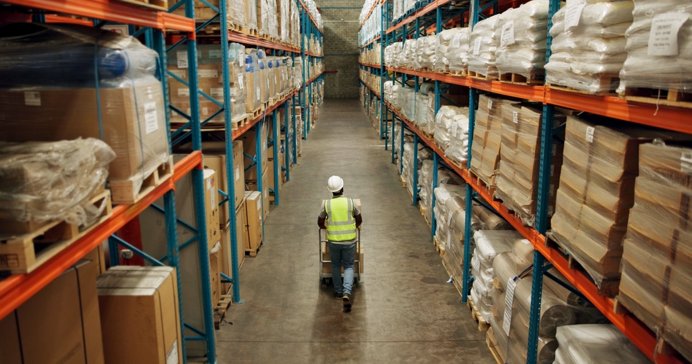 Warehouse optimization in a distribution center with tall pallet racking